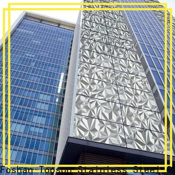 Topson elegant stainless steel cladding systems for elevator 1