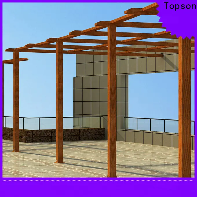 Topson pergola plan pergola aluminium China for hotel 1