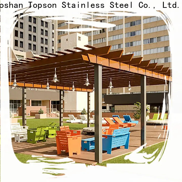 Wholesale curved metal pergola frame factory for park 1