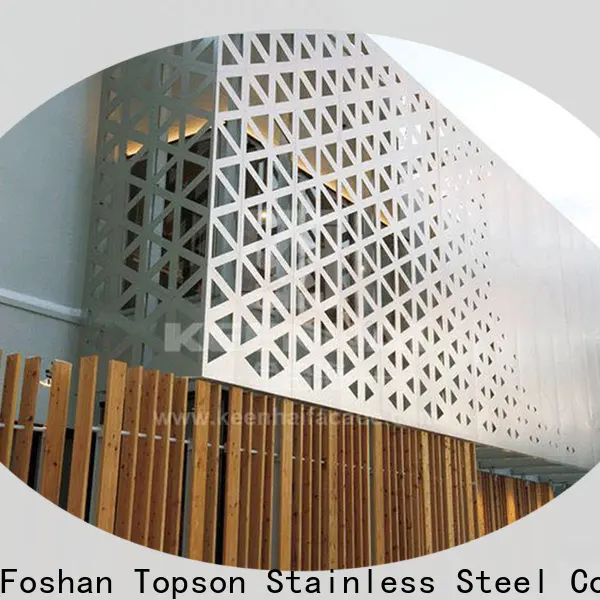Topson New perforated metal screen panels Supply for curtail wall 1