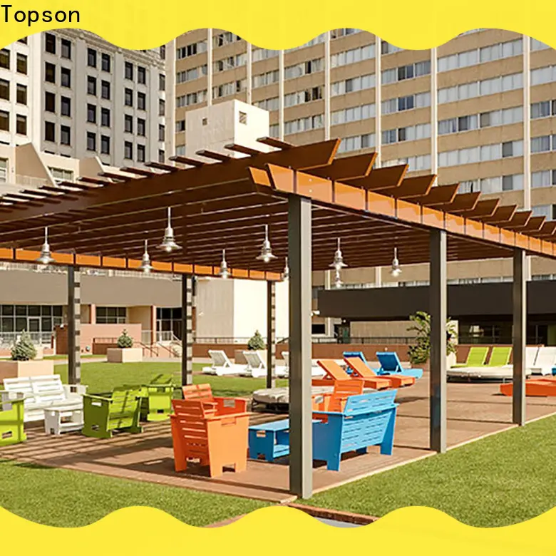 Topson powder garden metal pergola kits company for backyard 1