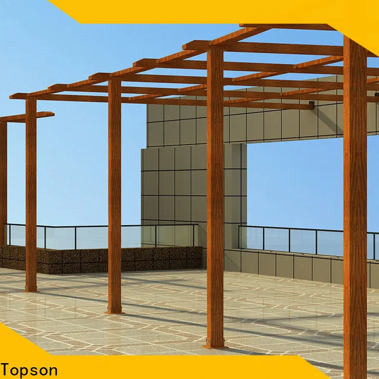 Topson pergola curved metal pergola company for school 1