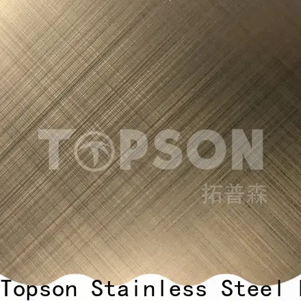 Topson stainless steel metal sheet prices company for interior wall decoration 1