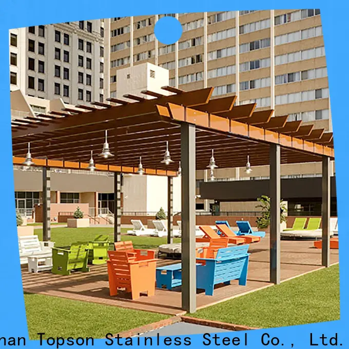 Topson coated aluminum pergola designs Supply for hotel 1