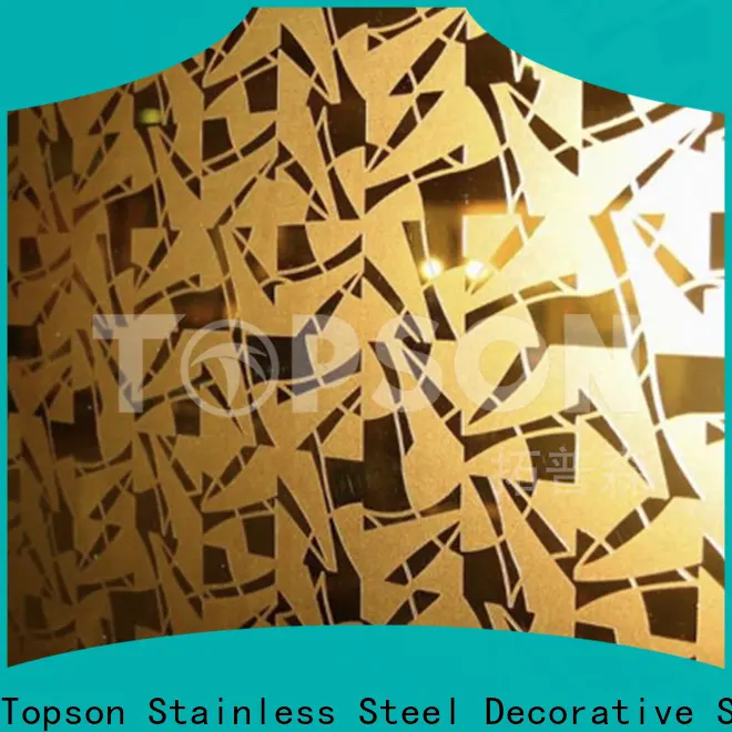 Topson gorgeous stainless steel embossed plate company for partition screens 1