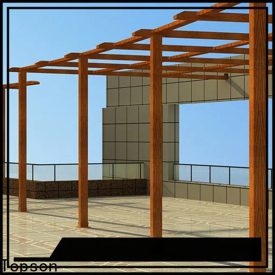 Topson aluminium white steel pergola factory for garden 1