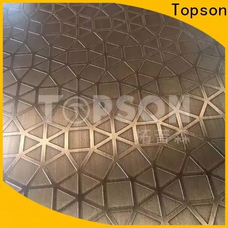 Topson material patterned stainless steel sheet supplier company for partition screens 1