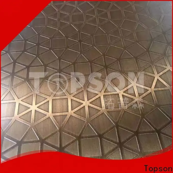 Topson metal stainless steel embossed plate manufacturers for elevator for escalator decoration 1