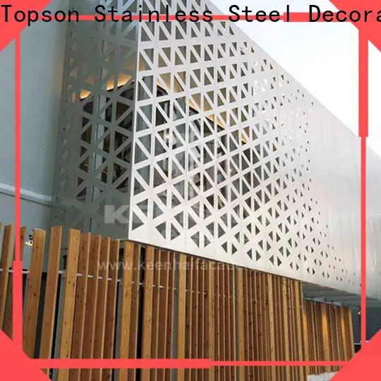 Topson outdoor metal screen Suppliers for building faced 1