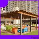 Latest white aluminum attached pergola aluminium factory for resort 1