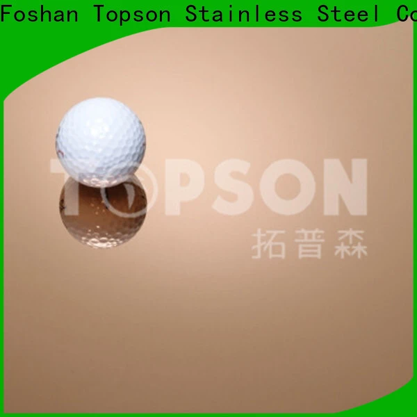 Topson cross mirror finish stainless steel sheet company for kitchen 1
