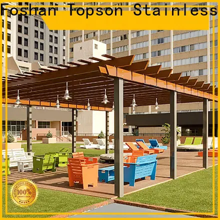 Topson powder pergola aluminum roof for business for park 1