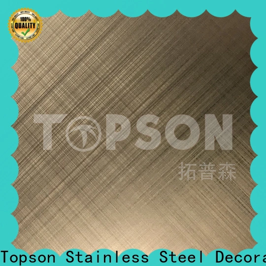 Topson hairline stainless steel sheet sizes company for interior wall decoration 1