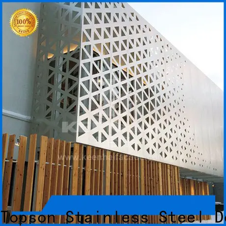 Topson screens perforated metal screen panels company for curtail wall 1