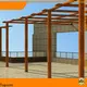 New white aluminum attached pergola powder for business for backyard 1