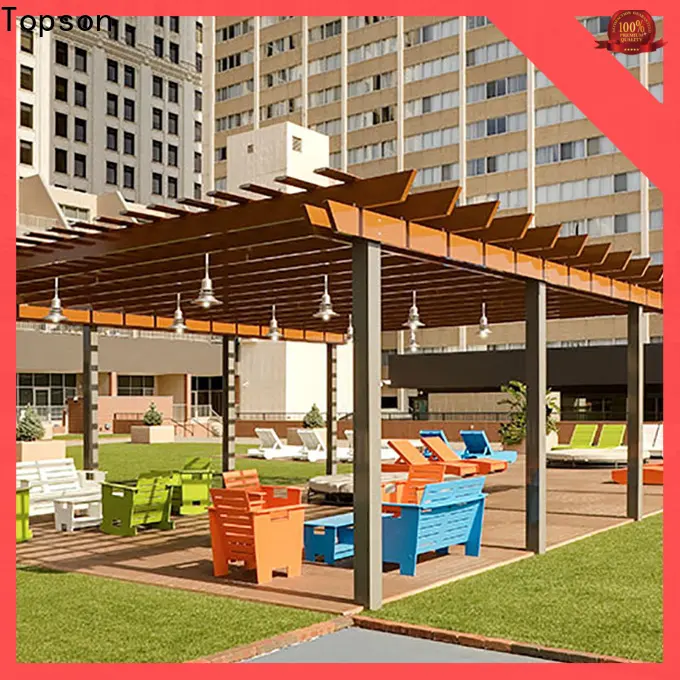 Topson fixed metal pergola suppliers for business for hotel 1
