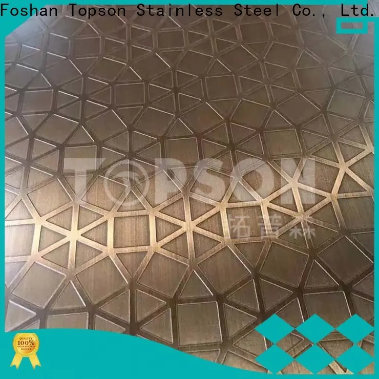 Topson colorful stainless steel sheet brushed finish manufacturers for vanity cabinet decoration 1