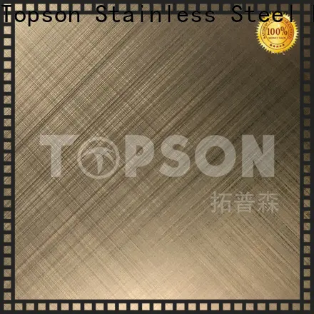 Topson colorful brushed stainless steel finish manufacturers for vanity cabinet decoration 1
