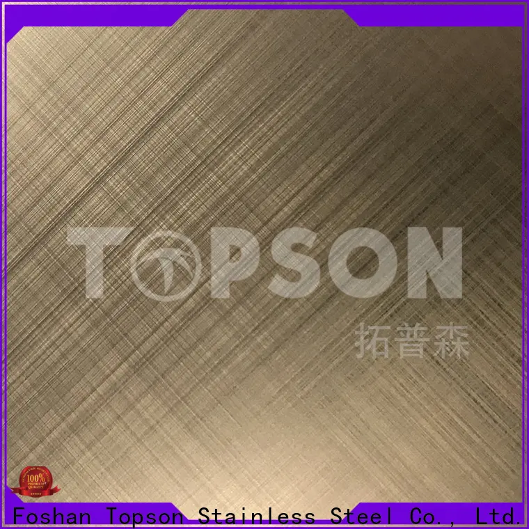 Topson sheet stainless steel embossed plate company for furniture 1