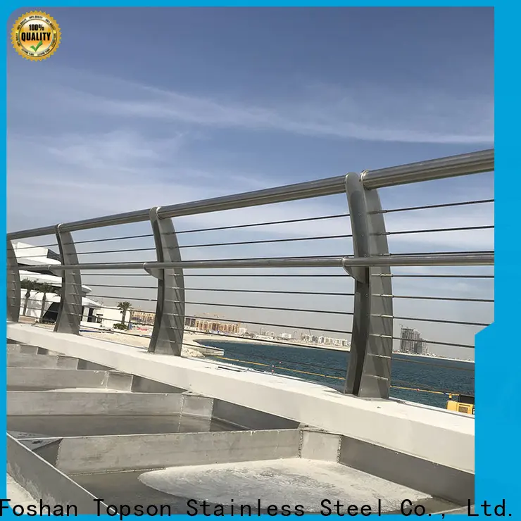 Topson elegant stainless steel balcony handrail factory for hotel 1