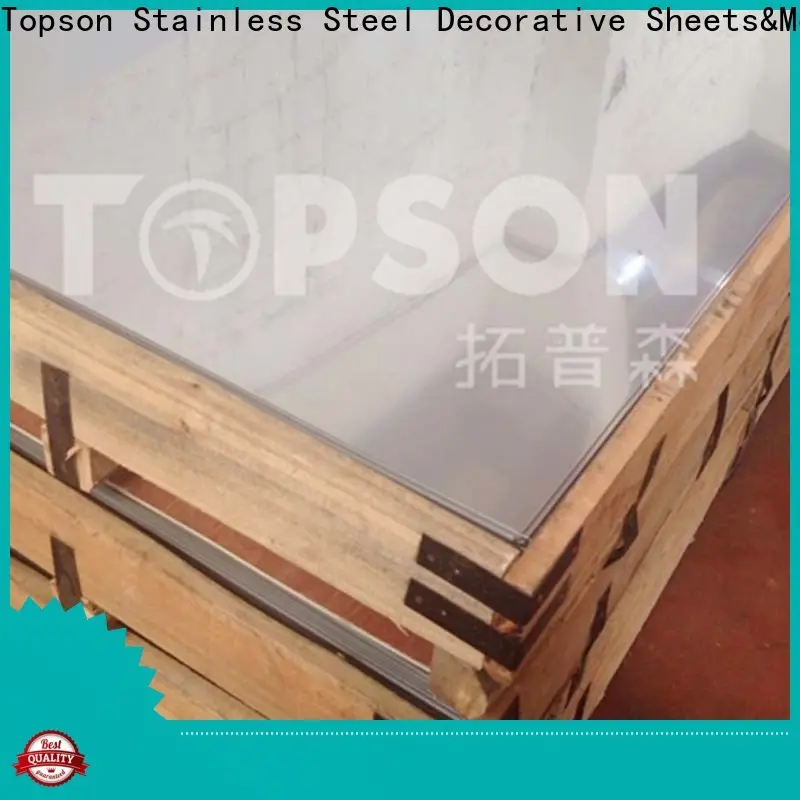 Topson mirror embossed stainless steel sheet manufacturers for handrail 1