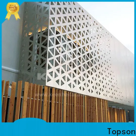 Topson elegant perforated metal screen panels from china for curtail wall 1