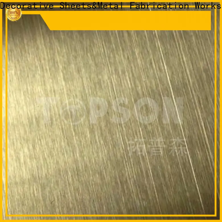 Topson durable brushed stainless steel sheet metal company for interior wall decoration 1