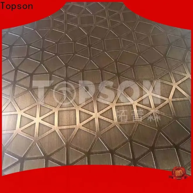 Topson sheetmirror stainless steel etching sheet company for elevator for escalator decoration 1