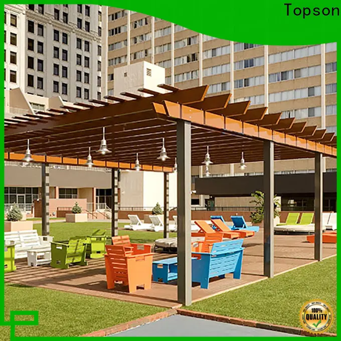 Topson aluminium metal top pergola Suppliers for hotel 1