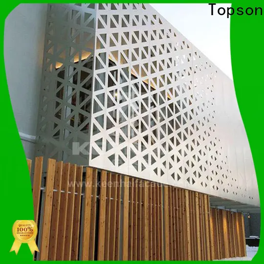Topson Latest perforated metal screen panels factory for exterior decoration 1