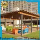 Topson fixed aluminum pergola with adjustable louvers for resort 1
