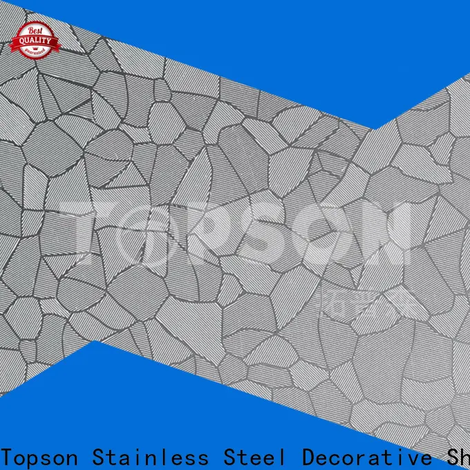 Topson antifingerprint etched design stainless steel sheet factory for furniture 1