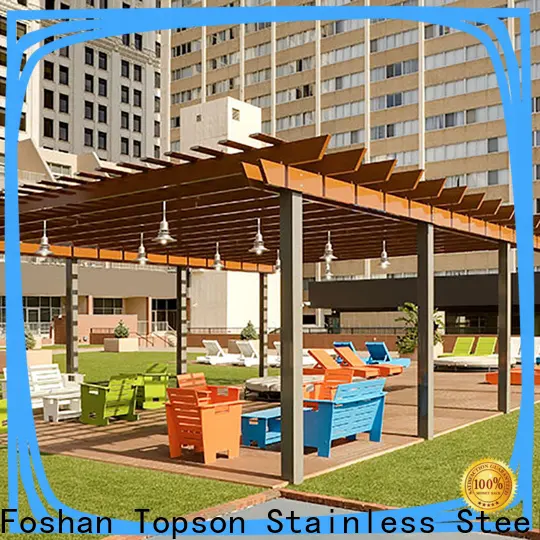 Topson powder aluminium pergola systems China for park 1
