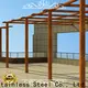 Topson Top steel and aluminum arched pergola with retractable canopy Supply for hotel 1