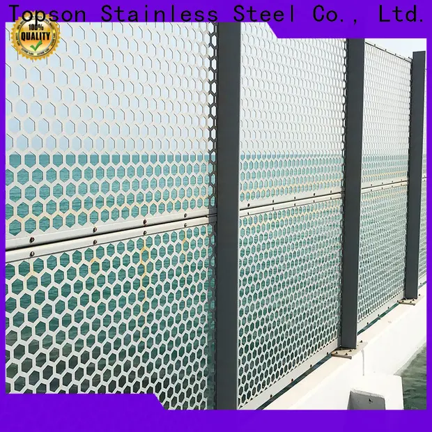 Topson partitionmetal perforated plate screen for building faced 1