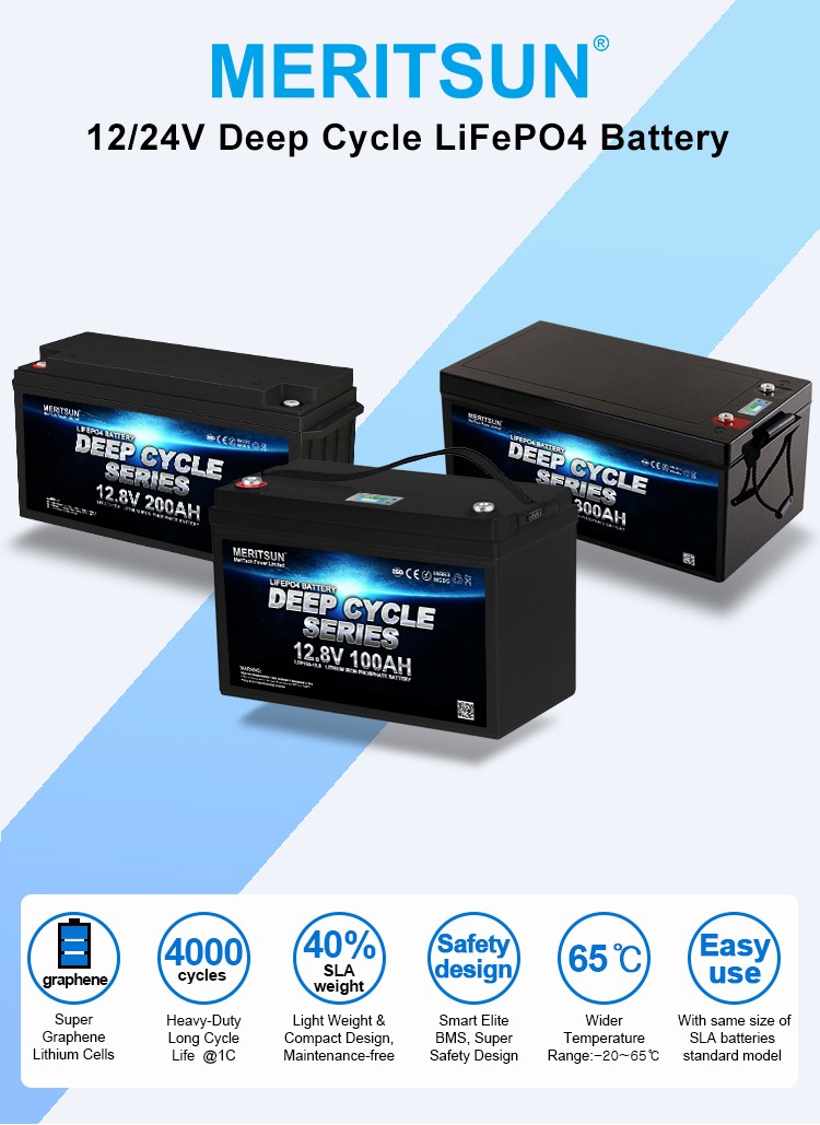 24V 50Ah Cycle Life >4000 cycles @1C 80%DOD Lithium iron Phosphate LiFePO4 Battery 7