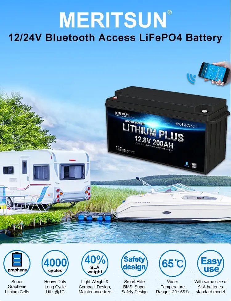 MERITSUN bluetooth lithium battery factory for solar street light4 2