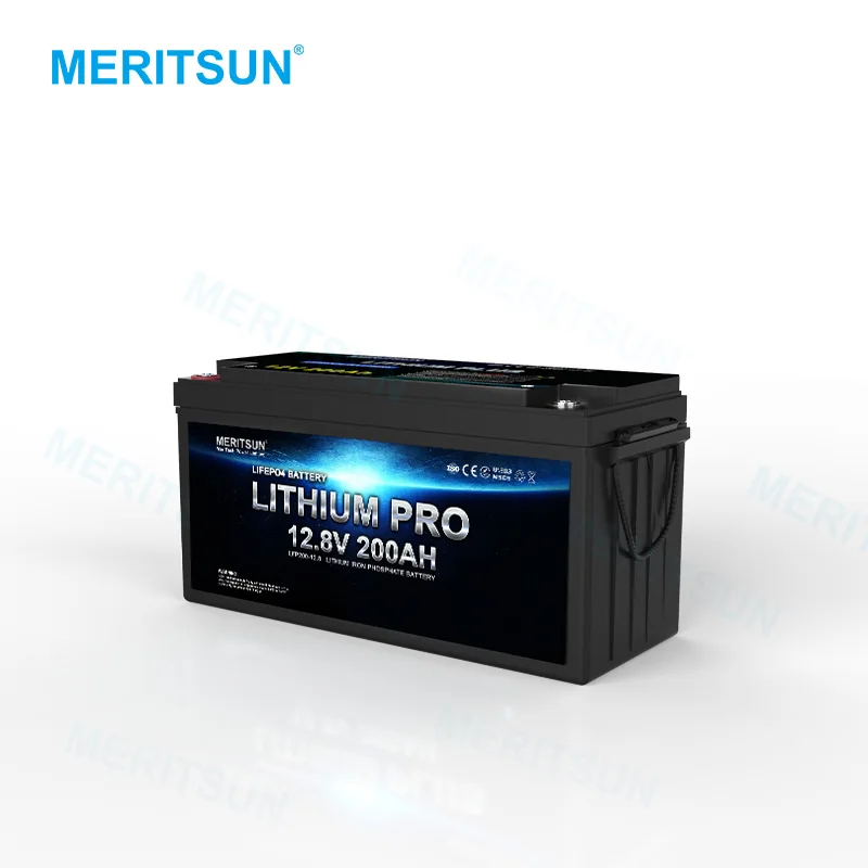 MeritSun 12v 200ah Battery Manufacturers for Solar Energy Storage System 1
