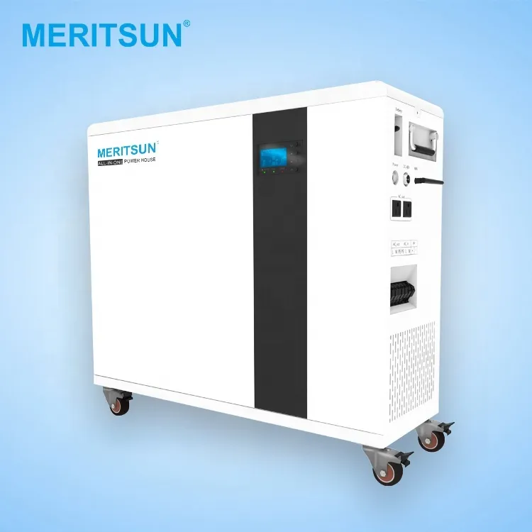 Meritsun 51.2V 100ah Lifepo4 Solar Generator Battery Power Solar Energy Home 48V 5KW MPPT Built-in Smart BMS 5kwh Power Station 1