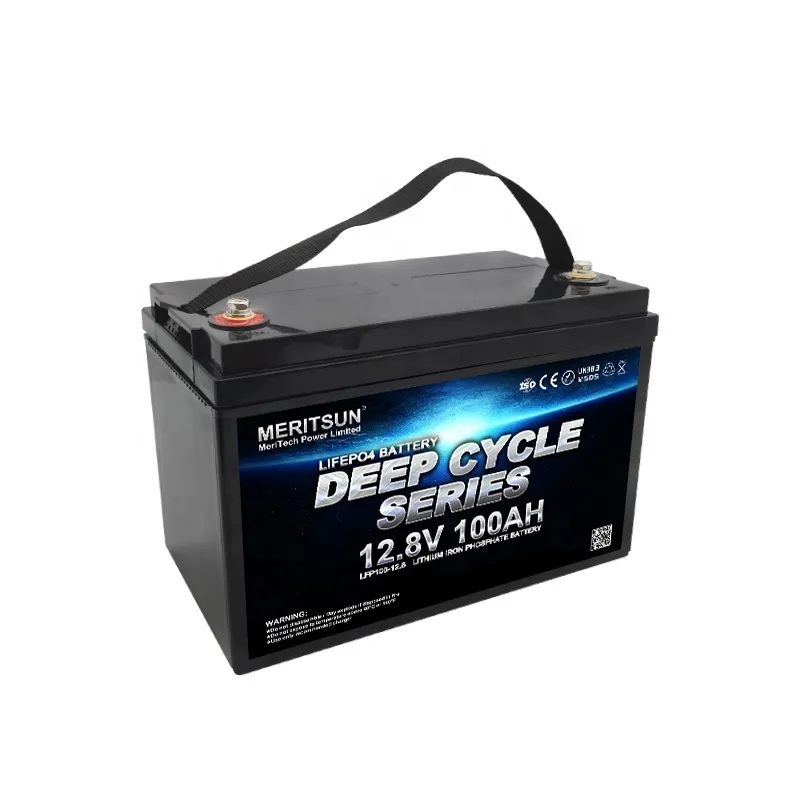 High Quality Solar System 12V 100Ah Deep Cycle Rechargeable Battery 1