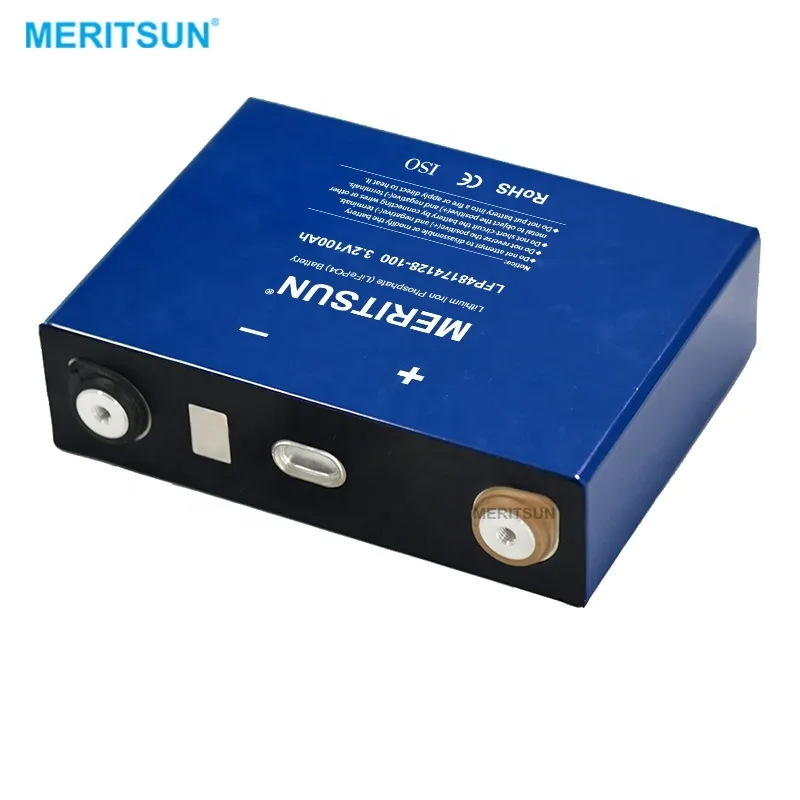 MeritSun LFP 3.2v 100ah lifepo4 batteries Prismatic rechargeable lithium ion cell for battery pack 1