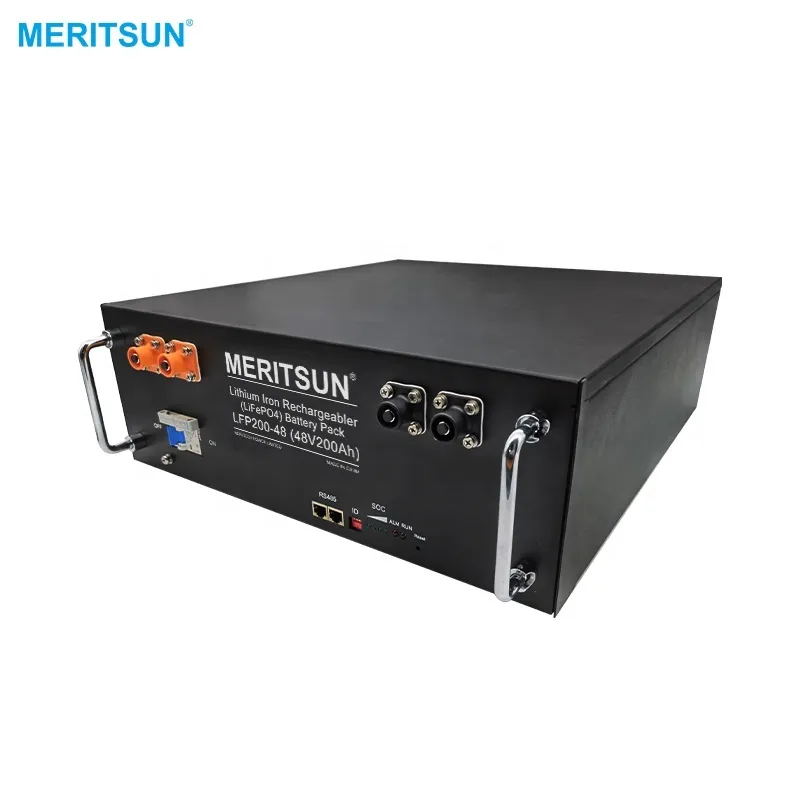 MeritSun LiFePO4 Lithium Battery High Voltage 48V 51.2V 100ah 200ah with BMS Lithium ion Battery System 1