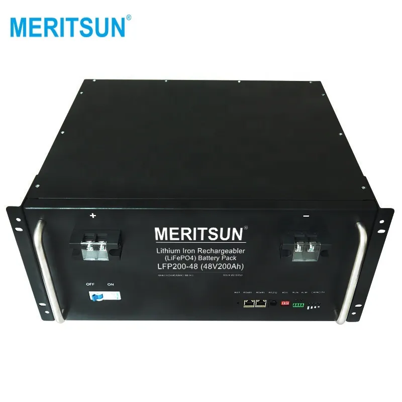 MeritSun Lithium iron phosphate li-ion lifepo4 48v 200ah battery lithium battery pack rechargeable 1