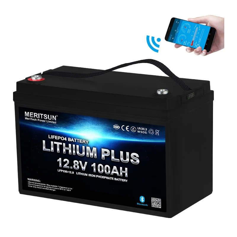 High Quality APP Control Bluetooth 12V 100AH lithium ion battery with BMS Monitoring System 1