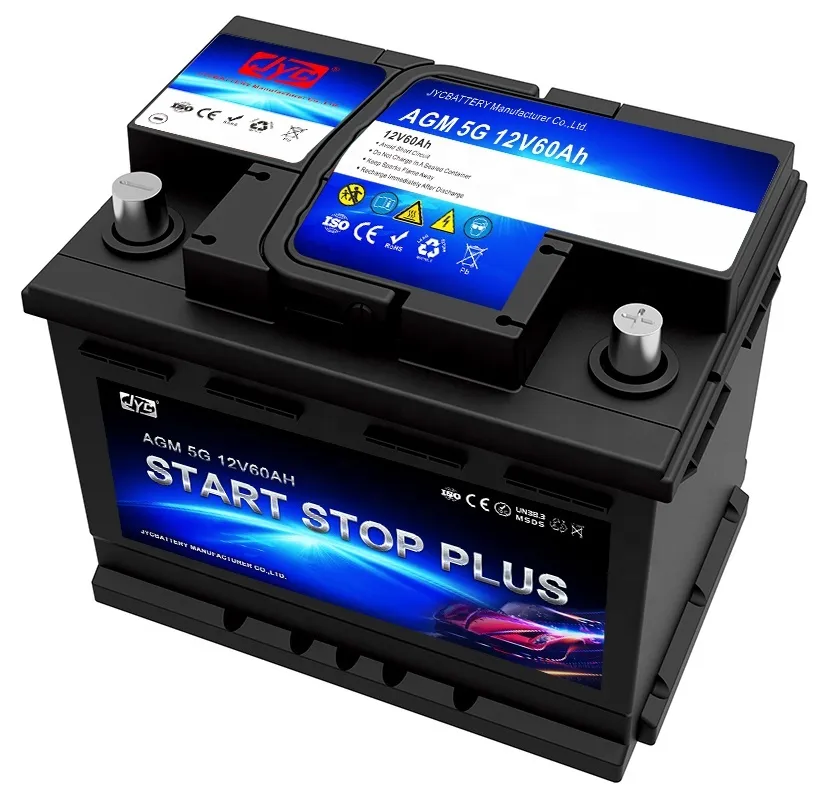 Hot Sale AUTO Power 12v 60ah AGM Start-Stop auto Battery 1