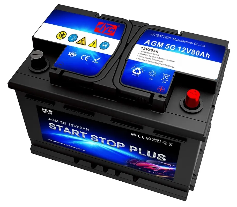 Hot Sale 12.8V JYC Battery 12V 80ah AGM Car Battery Start Stop Battery For Car 1