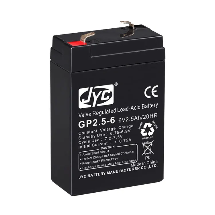 ISO CE RoHS TLC Authenticated VRLA 6 Volt 6V 2.5Ah Battery 1
