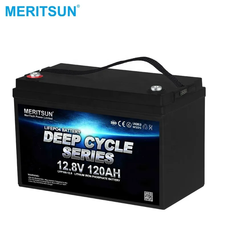Deep cycle lifepo4 12V 120ah lithium ion battery for RV/solar system/yacht/golf carts storage 1