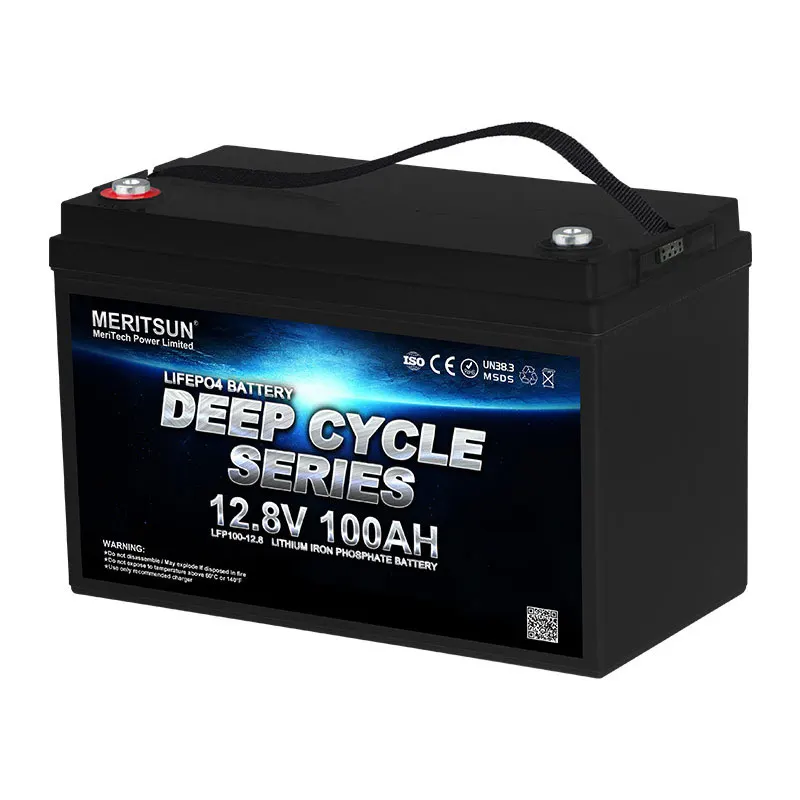 MERITSUN Rechargeable Lifepo4 Lithium Ion Battery 12v 100ah 1