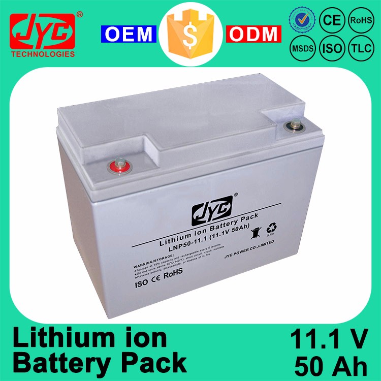 Rechargeable Li-ion Lipo Battery Pack 11.1V 50Ah Cycle Life >1000 cycles for Solar Battery Bank System 9